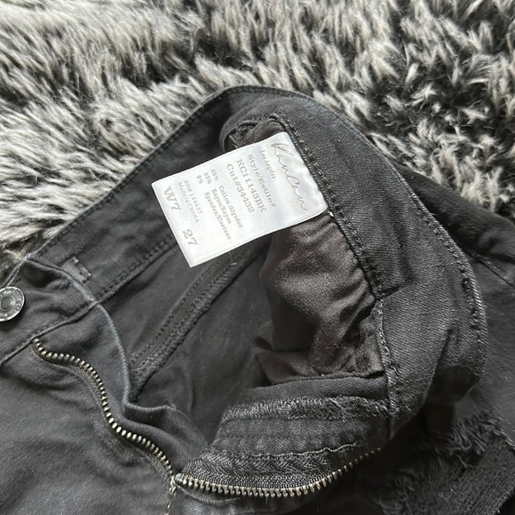 Distressed Black Jean Shorts - Picture 3 of 8